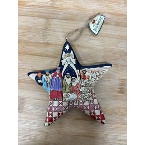 Jim Shore Nativity Star Hanging Ornament 2008 Enesco Christmas Decor 4010627FC